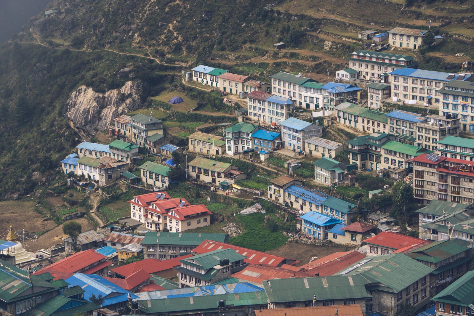 Trek from Phakding (2610 m) to Namche Bazaar (3440 m)